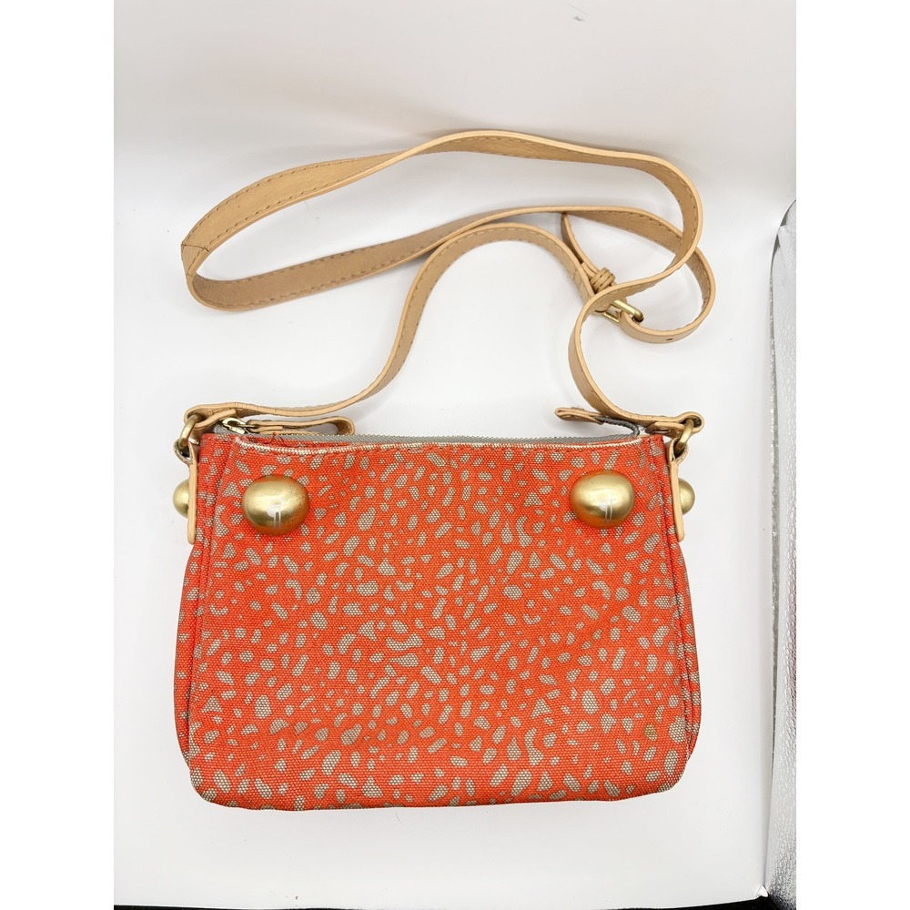 Anthropologie Pilcro & The Letterpress Orange Leopard Gray Purse Crossbody